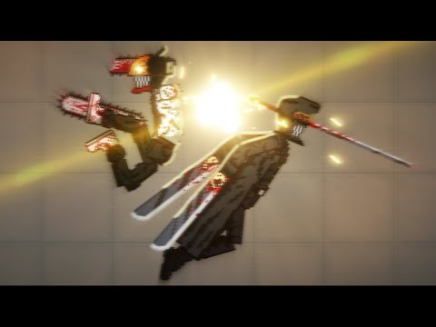 CHAINSAW MAN vs KATANA MAN FINAL FIGHT | Melon Playground Mod