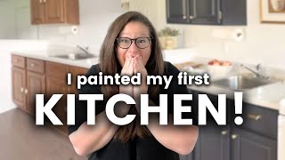 DIY Cabinet Painting | A Blue-tiful Kitchen Transformation