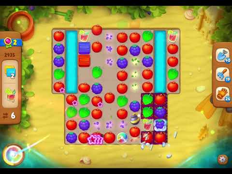 GardenScapes Level 2935 no boosters (17 moves)
