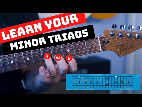Learn Minor Triads on the Guitar | Strings 1,2, and 3 with Inversions
