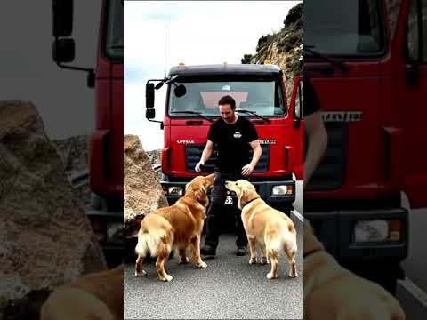 Golden Retrievers Stop Oil Tanker — Sea Surge Hits the Road #dog #goldenretriever #rescue #sea