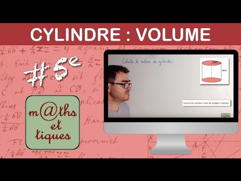 Calculer le volume d'un cylindre - Cinquième