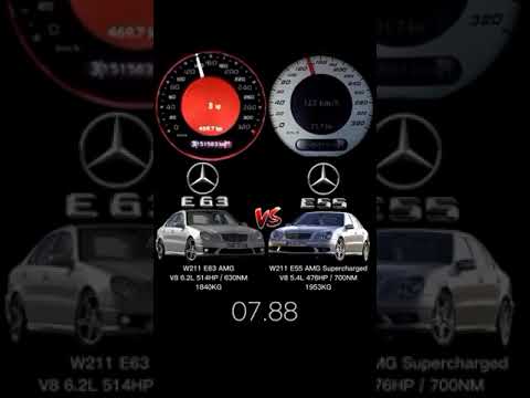 Mercedes Benz E63 vs E55