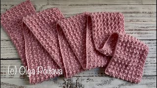 Easy Crochet Scarf, One Repeating Row, Easy Crochet for Beginners