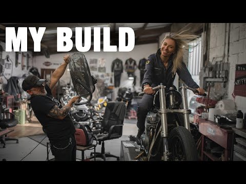 BUILDING MY FIRST MOTORCYCLE / FITTING SHOCKS - EP 8 / HONDA CB750  / Custom Series by TOMBOY A BIT