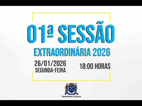 01ª Sessão Extraordinária de 2026