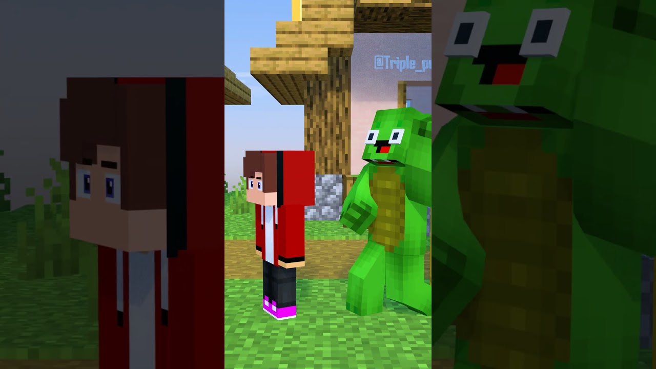 1 - Feed Ghost JJ's sister 🥰 - JJ MAIZEN Minecraft Animation #shorts