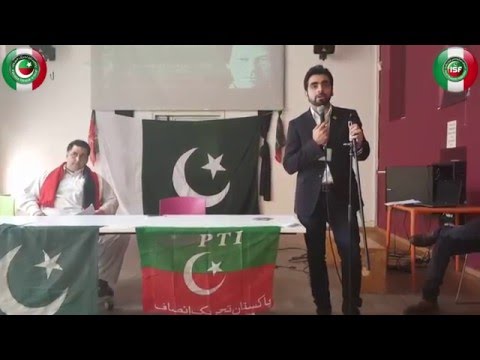 Zia Khan Speech at  PTI 20th & ISF Italy 4th Anniversary (24-4-2016)