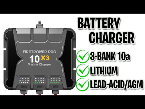 $160 3-Bank Battery Charger? FirstPower Pro Battery Charger | Lithium | LiFePO4 | Boat | AGM