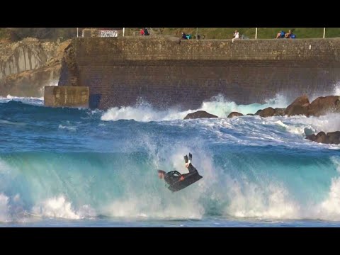 Bodyboarding in Zurriola beach and Ondarreta beach - 30/31 October Majd Amine - Outmane Marjani