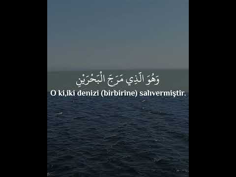 Furkan Suresi 53-55 ᴴᴰ  Idris Abkar - O (Allâh) ki,iki denizi (birbirine) salıvermiştir.