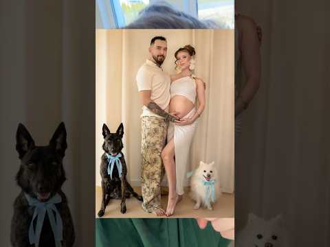SESJA CIĄŻOWA Z PSAMI #makeup #pregnancy #photo #dog