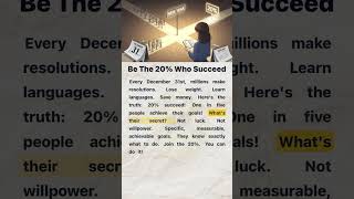 Be The 20% Who Succeed 💪✨ | New Year's Resolution Secret | English Reading and Listening Practice