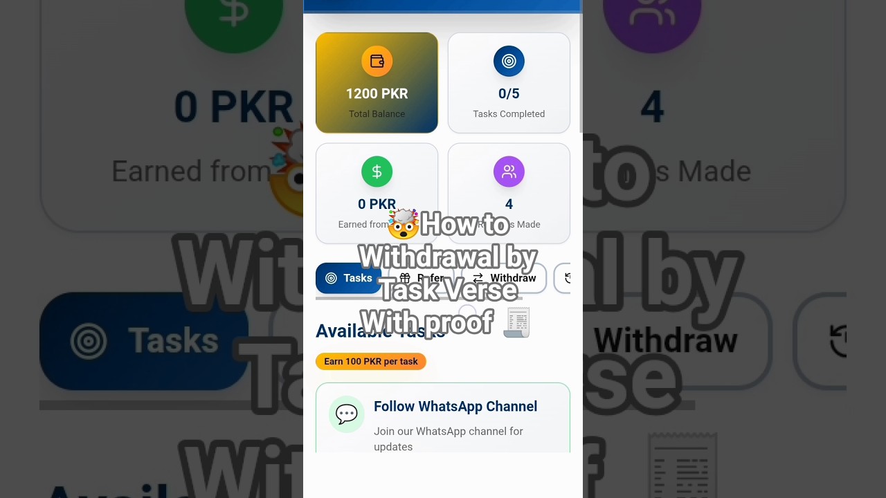 How to Withdrawal by Task Verse With proof 🧾. Subscribe me for more information about task verse.
