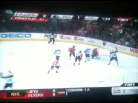 9-8 Craziest hockey game of the century l 10/27/11 l Winnipeg Jets Vs.Philadelphia  Flyers