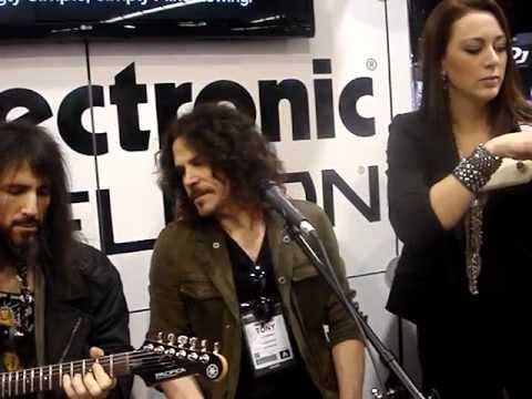 BUMBLEFOOT RON THAL, TONY HARNELL and CASSANDRA SOTOS Ramble ON tc electronics booth NAMM 1/27/2013