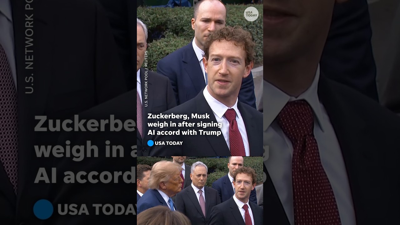 Video: Zuckerberg, Musk endorse voluntary AI self-policing accord at White House