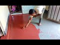 How Do You Make Red Colour Floor DIY Red Oxide Flooring Step By Step