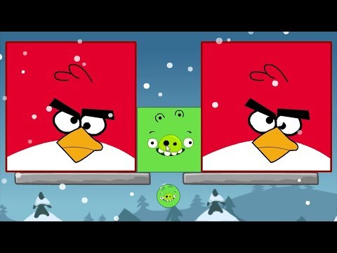 Angry Birds Kick Out Green Pigs - TINY PIGGIES TRANSFORM INTO GIANT TO KICK 2 BIG BIRDS!