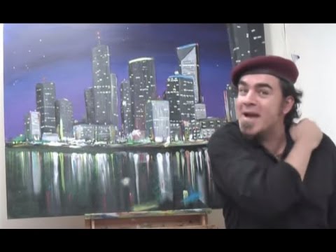 Art Lesson: How to Paint a City Using Acrylic Paint