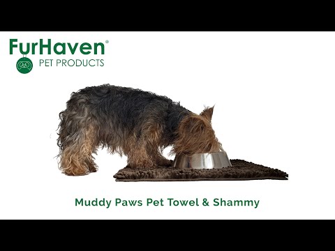 FurHaven Muddy Paws Towel & Shammy Rug - Medium, Mud