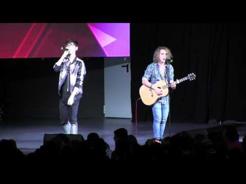 ESCKAZ in Madrid: Kristian Kostov (Bulgaria) and Manel Navarro (Spain) - Shape of You at ESPreParty