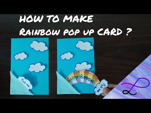 How to make a Rainbow Pop up Card ?