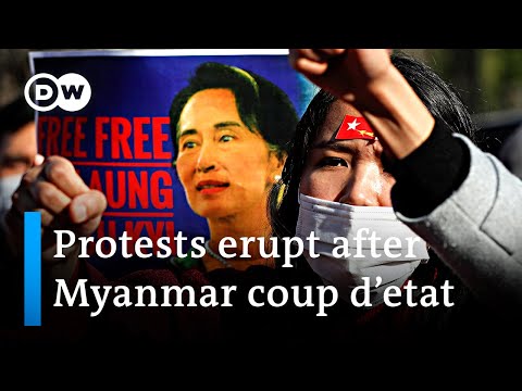 緬甸政變後，民間抗爭愈演愈烈｜DW新聞網 (Civil disobedience grows after Myanmar coup | DW News)