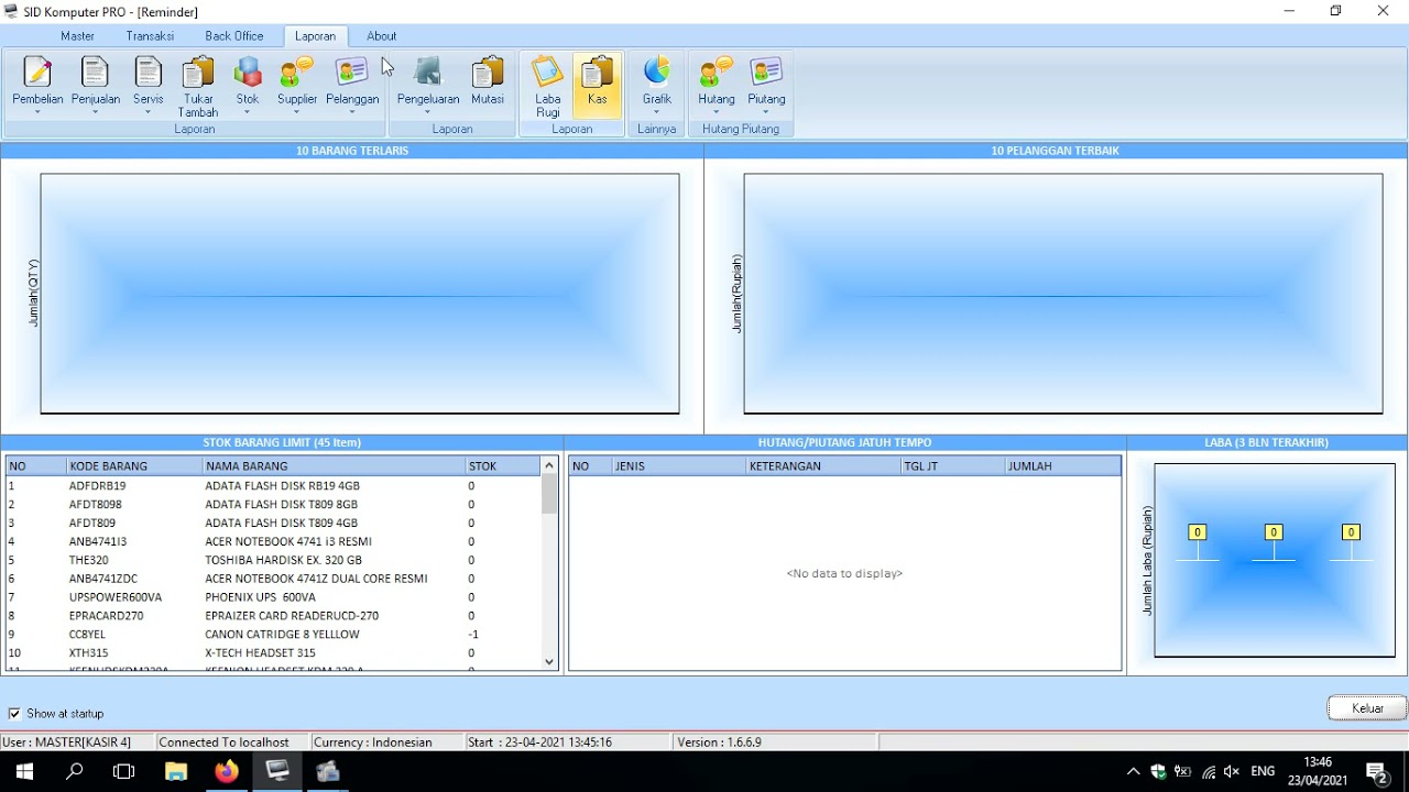 software program aplikasi kasir pos penjualan dan servis toko komputer