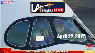 🔴LIVE JFK AIRPORT ACTION! | PLANES SPOTTING at TWA HOTEL | April 22, 2025