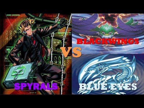 YuGiOh Link Duels - Link Spyrals vs Blue eyes and Blackwings