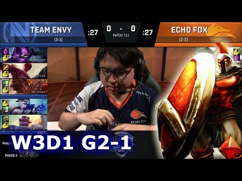 Team EnVyUs vs Echo Fox | Game 1 S7 NA LCS Summer 2017 Week 3 Day 1 | NV vs FOX G1 W3D1