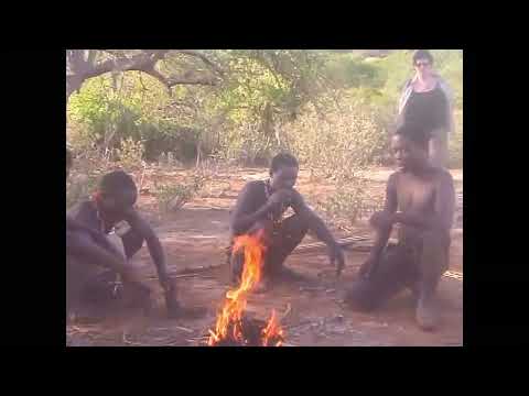 Tanzania -- Hadza Bushmen using the old click language.