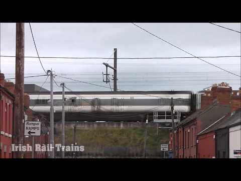 NIR class 201 (8208) + Mk3 Enterprise - Leinster Avenue, Dublin