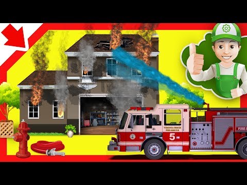 Camion dei POMPIERI Cartoni. Bambini pompieri. POMPIERI italiano. Pompiere Sam italiano POMPIERI