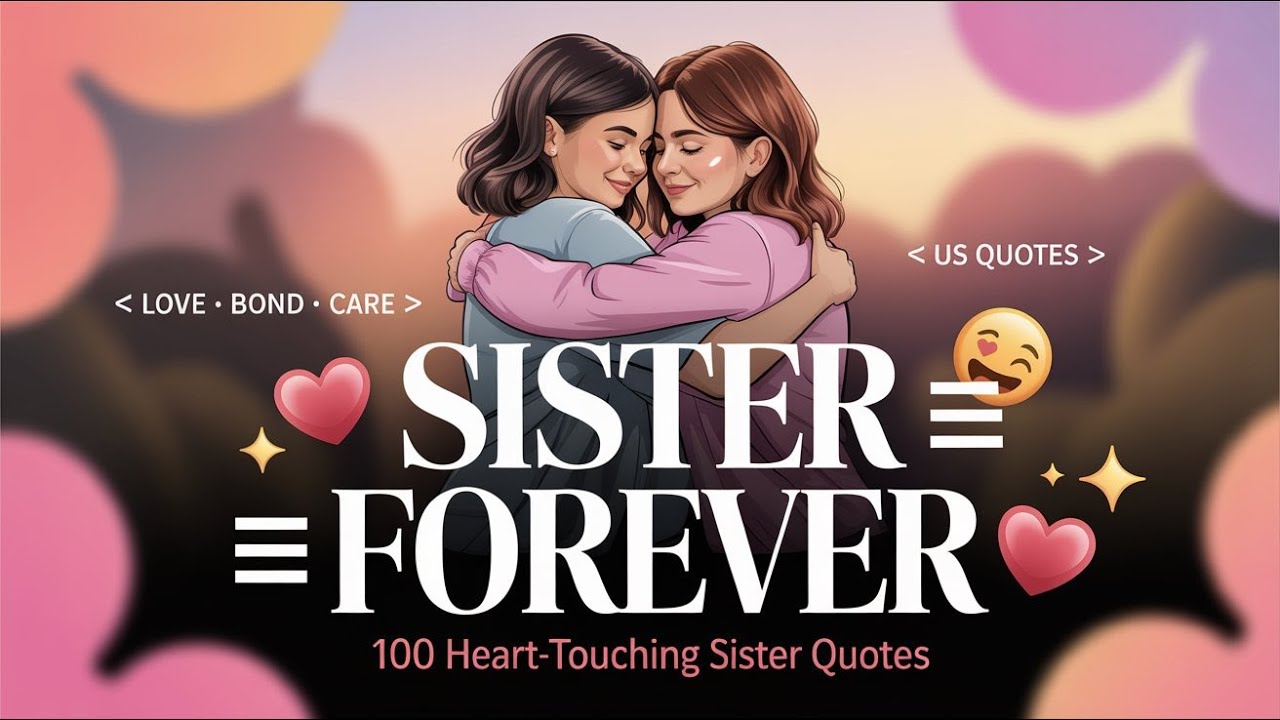 100 Beautiful Sister Quotes That Touch the Heart | Sister Love Quotes | US Quotes