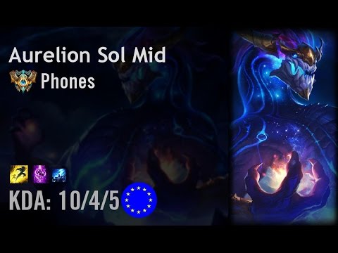 Aurelion Sol Mid vs Xerath - Phones - EUW Challenger Patch 6.9