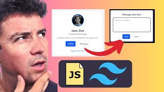 How to Build a Pop-Up Message Modal with JavaScript & Tailwind CSS | Beginner Project