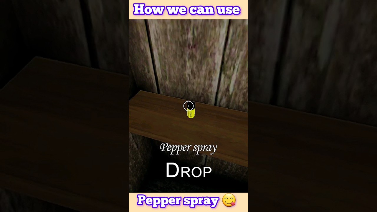 How we can use pepper spray in granny chapter v1.8 game #shortvideo #granny #gaming #funnygrannygame