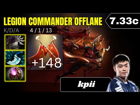 PATCH 7.33c - kpii Legion Commander Offlane Gameplay - Dota 2 Full Match Gameplay