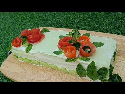 Sandwich cake recipe | How to make Vegetables Sandwich Cake