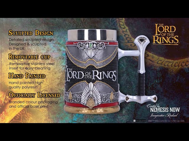 Vídeo relacionado con Nemesis Now Copa Aragorn con licencia oficial del Señor de los anillos B5874V2, plata, 19,5 cm