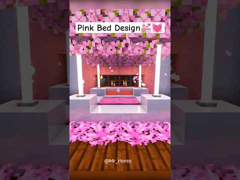 INSANE Cherry Blossom Bedroom Transform - Minecraft Build 🌸🛌⚒️ #shorts