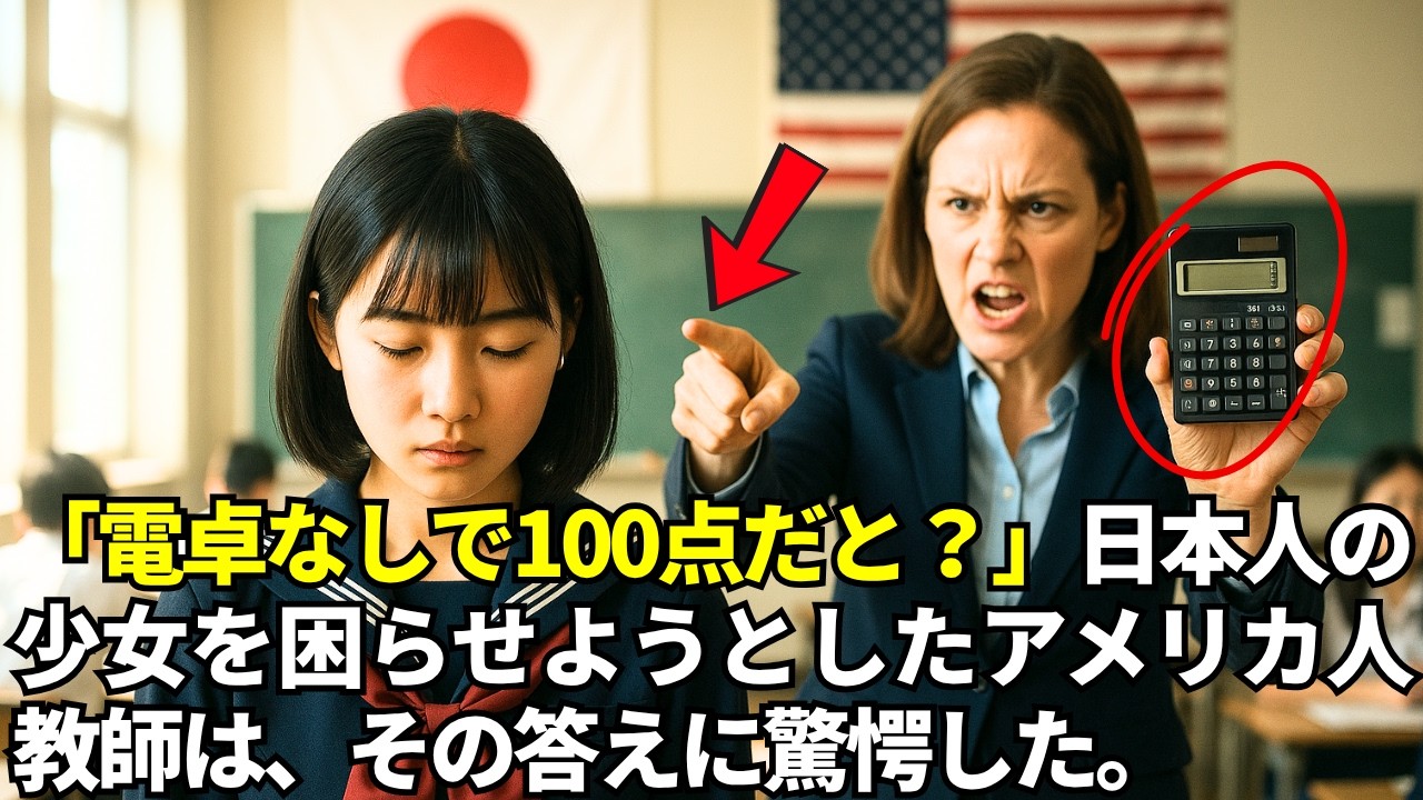 「電卓なしで100点だと？」日本人の少女を困らせようとしたアメリカ人教師は、その答えに驚愕した。