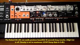 Beautiful 30 seconds long reverb from the Roland SH-201