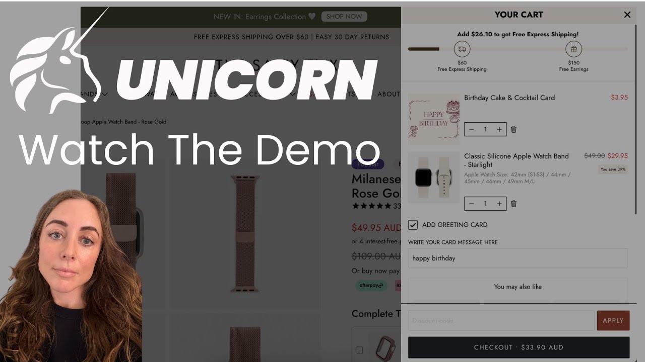 Unicorn ‑ Upsell Cart Drawer Demo