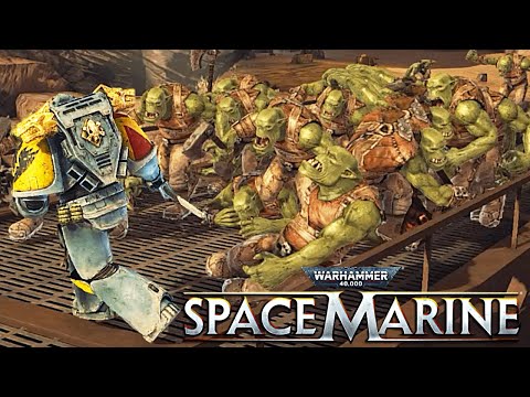 Drunk SPACE WOLF uses his Knife to kill 500 Orks! - Warhammer 40K: Space Marine | Augmented Mod