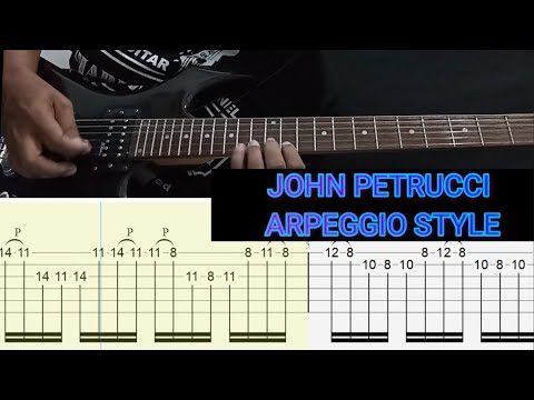 How To Play  John Petrucci Style  Arpeggio Workout  -  Lead Guitar Lesson