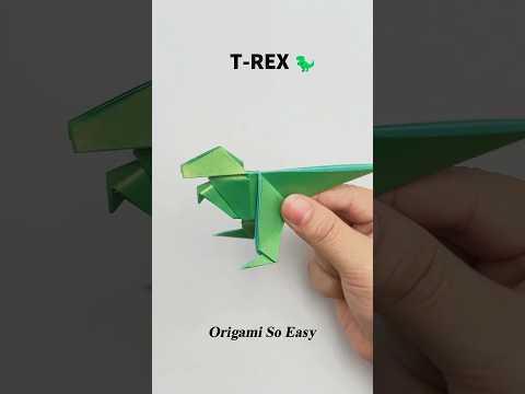 T. rex Origami Instructions | Easy Origami T. rex | DIY Origami T. rex | Easy T. rex Origami