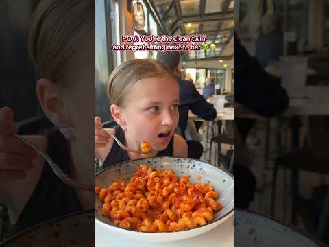 This is WHY we cant eat together anymore. Period. 😩🍽️ #Twins #opposites #funny